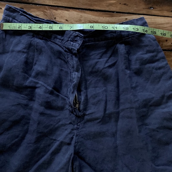 120% Lino/Made in Italy Blue Cotton Shorts Sz 44/10 - Picture 2 of 7
